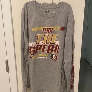 Long Sleeve FSU “Fear the Spear” T-Shirt | Youth Size L 14/16